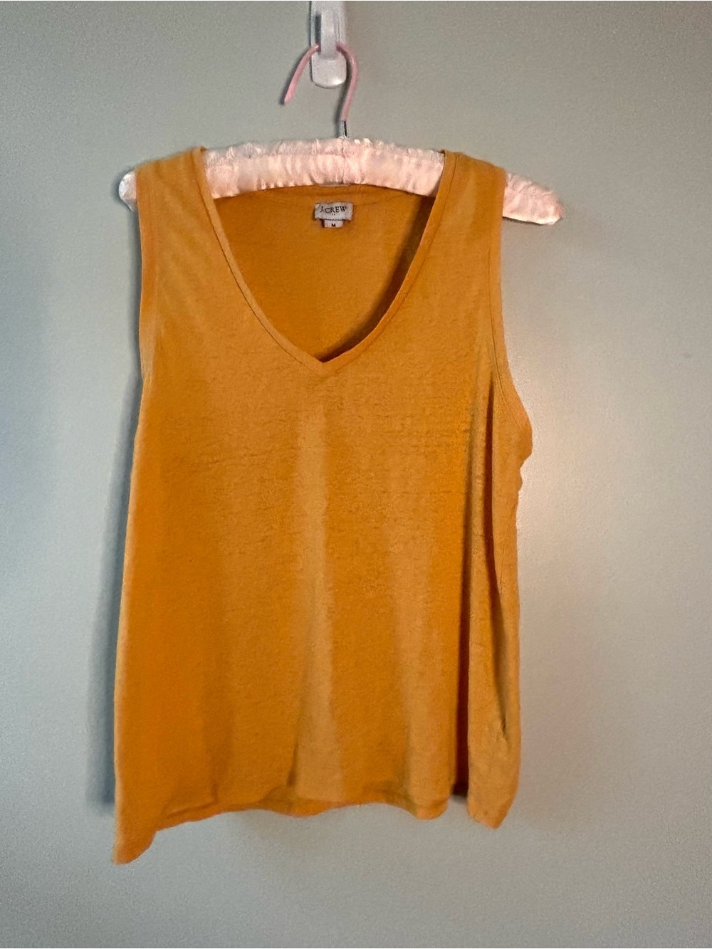 J. Crew V-Neck Sleeveless Tank Top - Golden Yellow Minimalist Summer